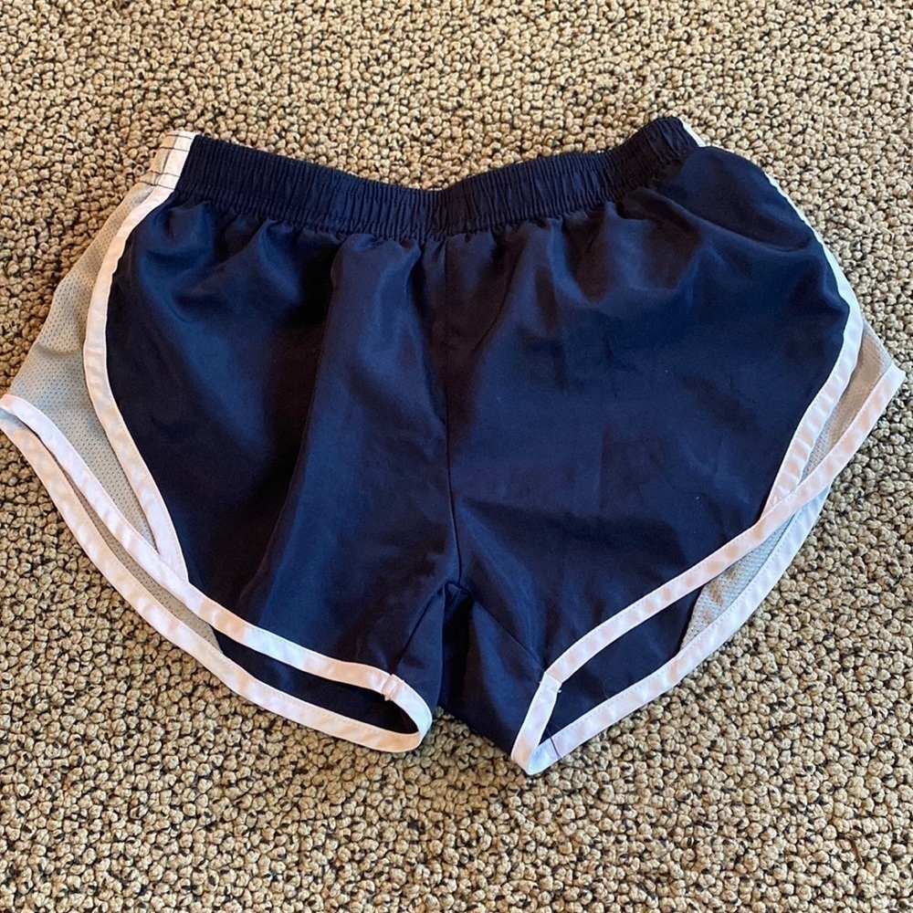 Soffe Low Rise Running Shorts Navy, Gray & White Size Girls Large- Like New